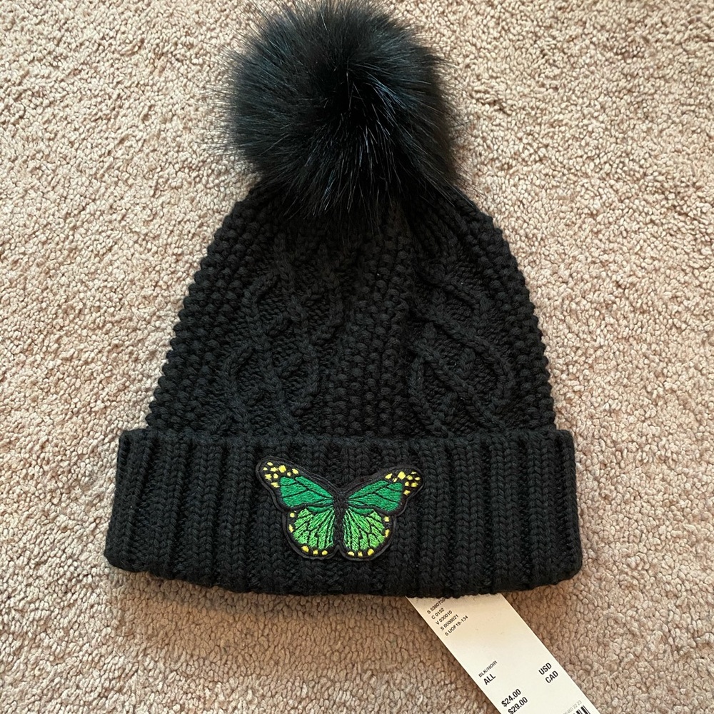 Green butterfly hat